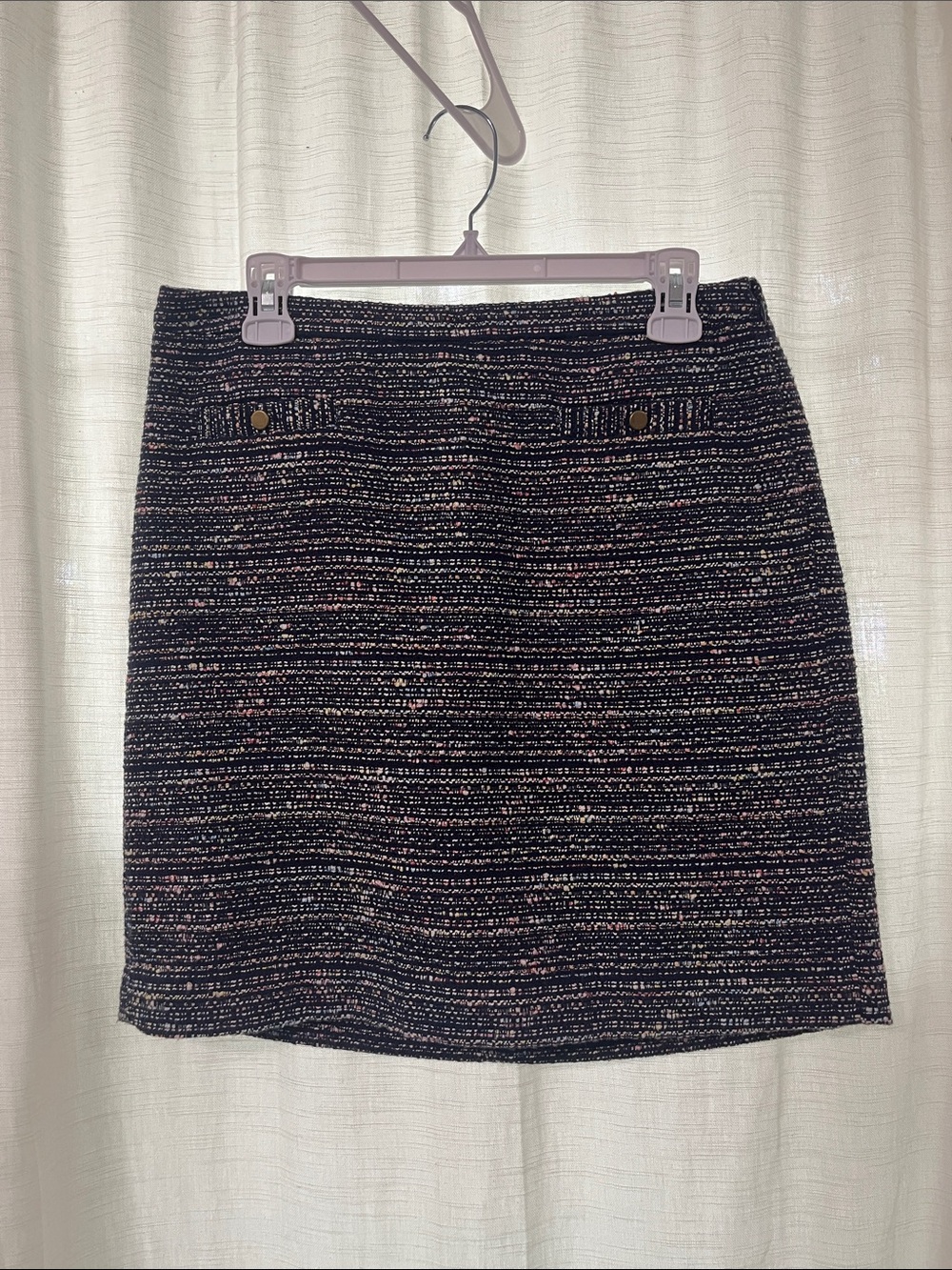 LOFT Textured Tweed Mini Skirt